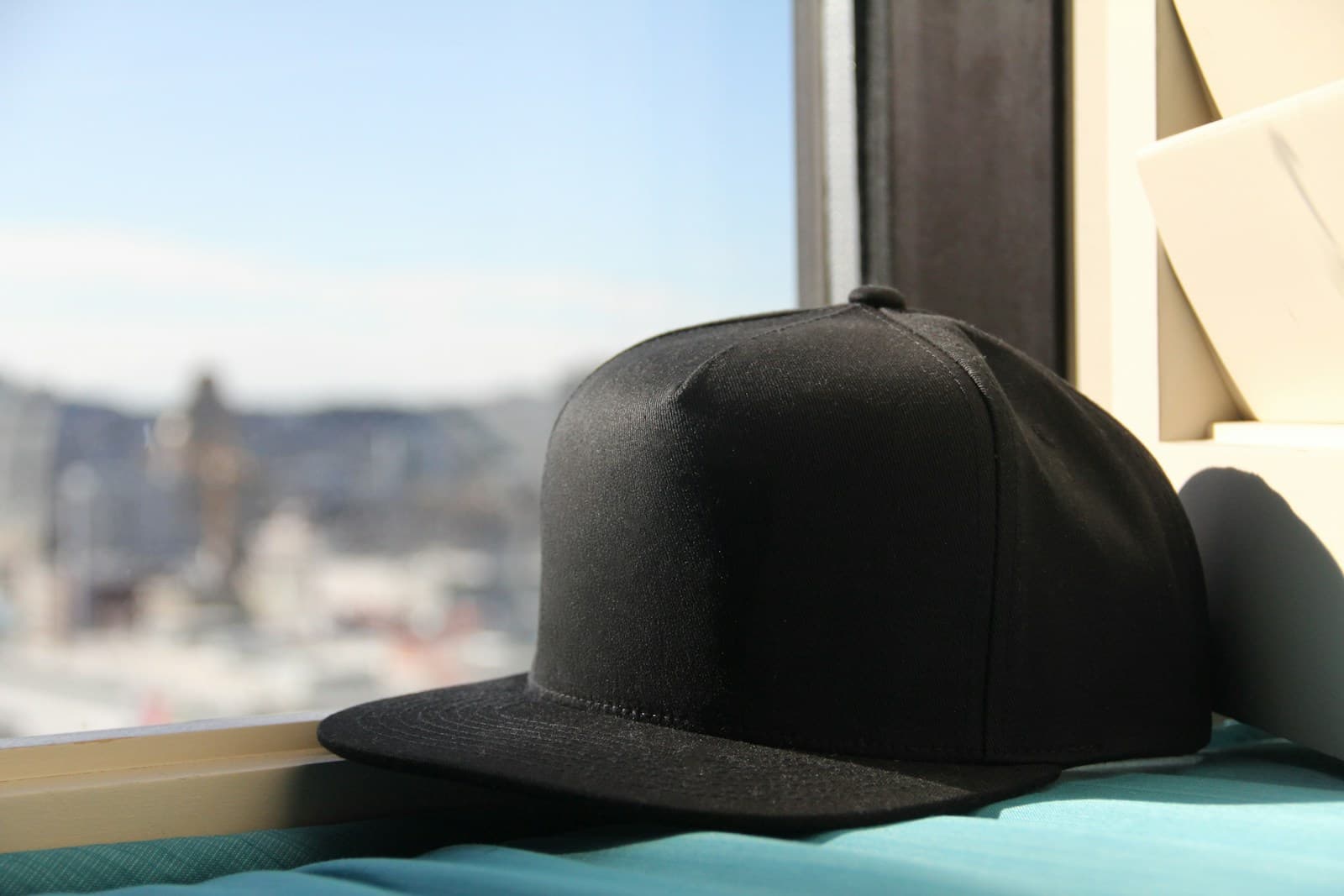 Flat-Brim Cap — Black